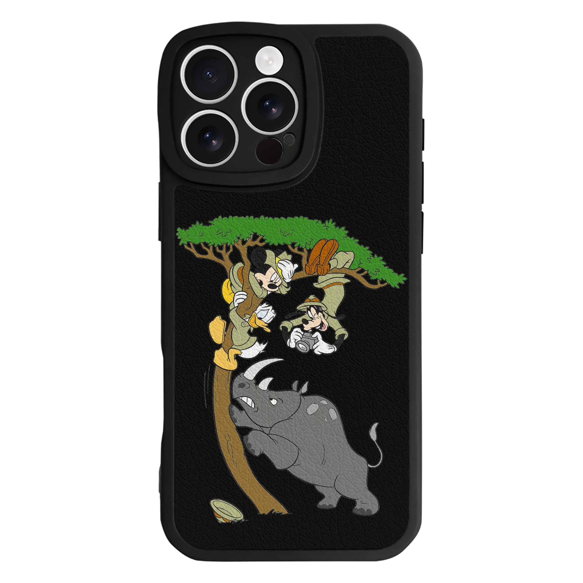 （画像用） ミッキーマウス Mickey Mouse 【iPhone 16シリーズ対応】シリコンスマホケース（レザー調） 材質：シリコン
